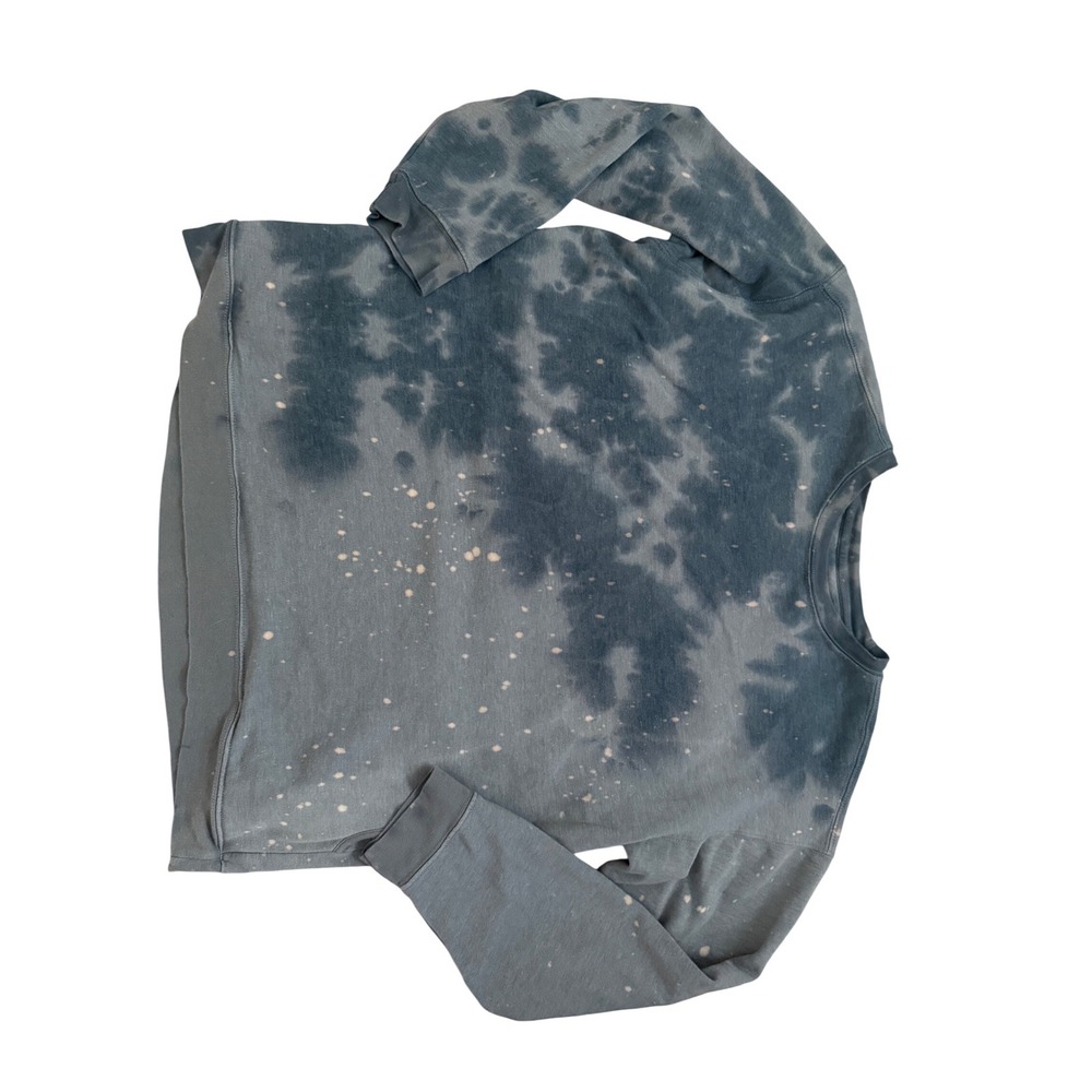 NATURAL LIFE Womens Sweatshirt Acid Wash Bleach Splatter Boho Grunge XL